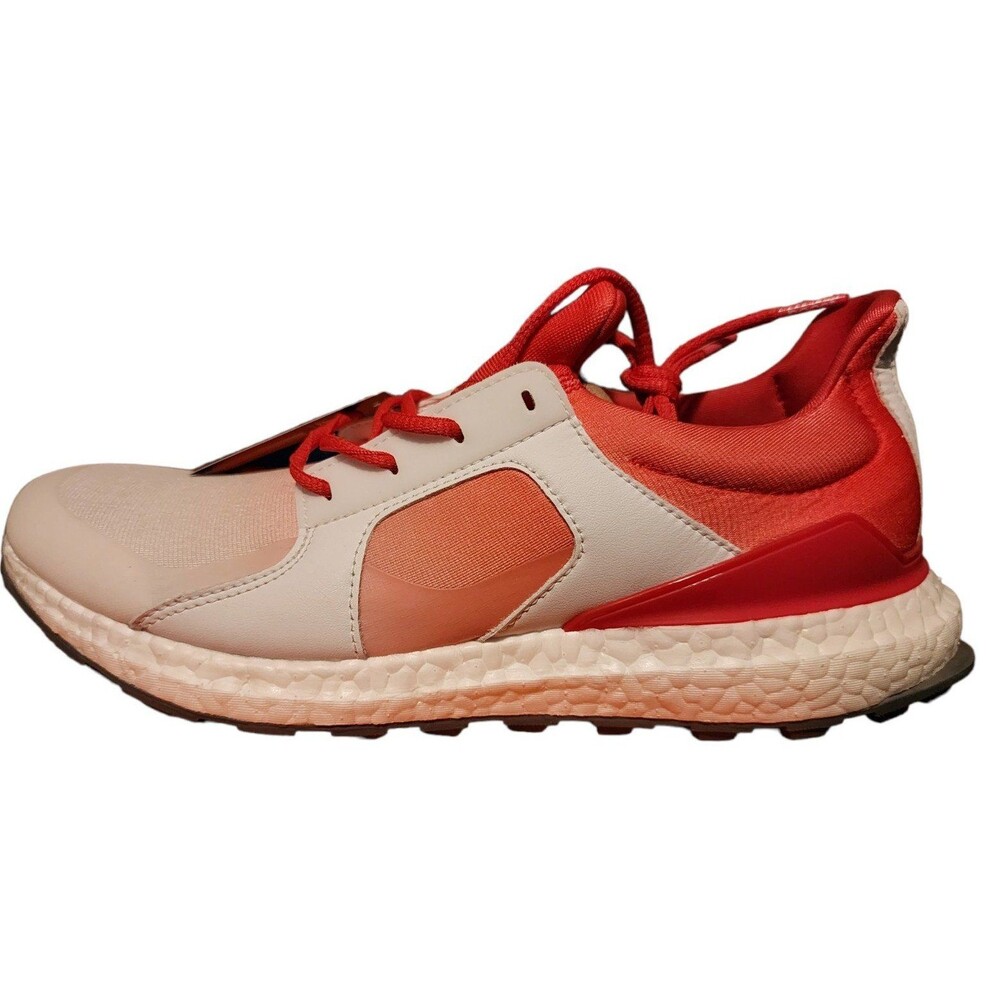 Adidas Women ClimaCross Boost Golf Shoes Spikes White Orange size 9